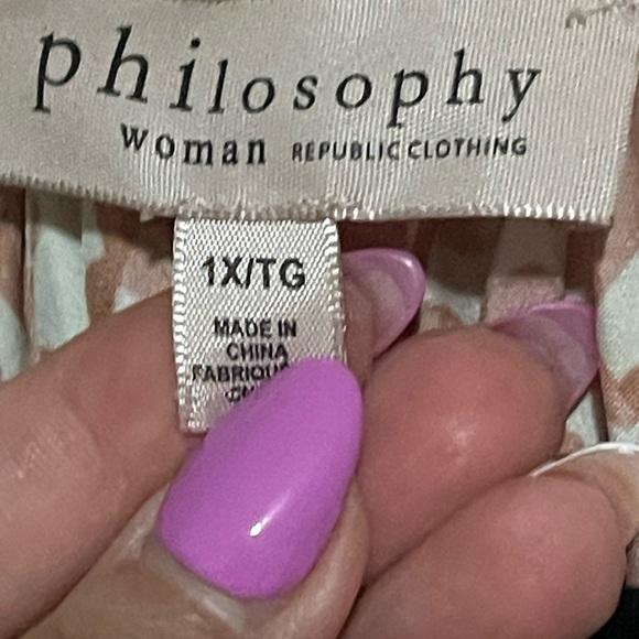 Philosophy Women's Blush Leopard Print Blouse - Picture 3 of 5